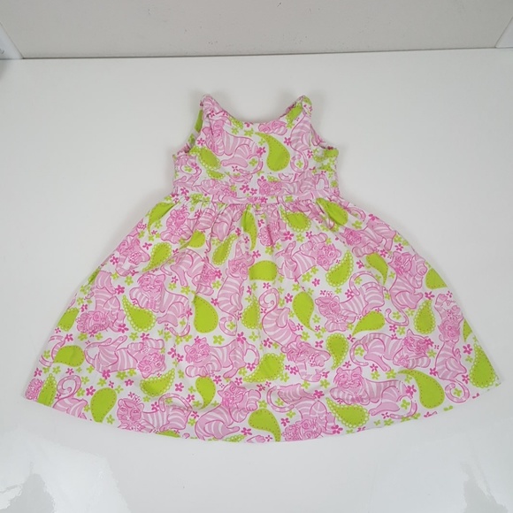 Lilly Pulitzer tiger print  sleeve less bow dress - Picture 1 of 3